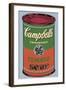 Colored Campbell's Soup Can, 1965 (green & red)-Andy Warhol-Framed Art Print