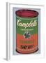 Colored Campbell's Soup Can, 1965 (green & red)-Andy Warhol-Framed Art Print