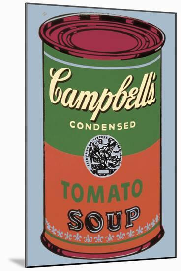 Colored Campbell's Soup Can, 1965 (green & red)-Andy Warhol-Mounted Art Print