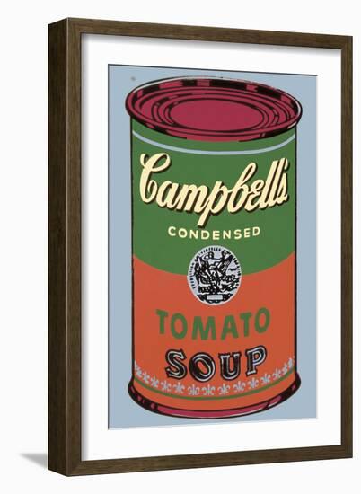 Colored Campbell's Soup Can, 1965 (green & red)-Andy Warhol-Framed Art Print