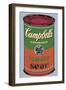 Colored Campbell's Soup Can, 1965 (green & red)-Andy Warhol-Framed Art Print