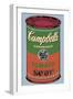 Colored Campbell's Soup Can, 1965 (green & red)-Andy Warhol-Framed Art Print