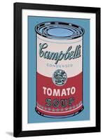 Colored Campbell's Soup Can, 1965 (pink & red)-Andy Warhol-Framed Art Print