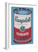Colored Campbell's Soup Can, 1965 (pink & red)-Andy Warhol-Framed Art Print