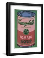 Colored Campbell's Soup Can, 1965 (red & green)-Andy Warhol-Framed Giclee Print