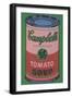 Colored Campbell's Soup Can, 1965 (red & green)-Andy Warhol-Framed Art Print