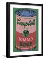 Colored Campbell's Soup Can, 1965 (red & green)-Andy Warhol-Framed Art Print