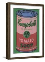 Colored Campbell's Soup Can, 1965 (red & green)-Andy Warhol-Framed Art Print