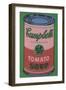 Colored Campbell's Soup Can, 1965 (red & green)-Andy Warhol-Framed Art Print