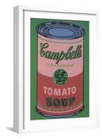 Colored Campbell's Soup Can, 1965 (red & green)-Andy Warhol-Framed Art Print