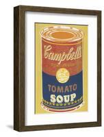 Colored Campbell's Soup Can, 1965 (yellow & blue)-Andy Warhol-Framed Giclee Print