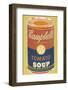 Colored Campbell's Soup Can, 1965 (yellow & blue)-Andy Warhol-Framed Giclee Print