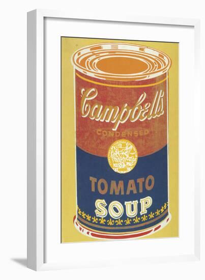 Colored Campbell's Soup Can, 1965 (yellow & blue)-Andy Warhol-Framed Giclee Print