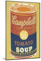 Colored Campbell's Soup Can, 1965 (yellow & blue)-Andy Warhol-Mounted Giclee Print