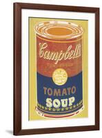 Colored Campbell's Soup Can, 1965 (yellow & blue)-Andy Warhol-Framed Giclee Print