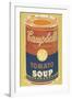 Colored Campbell's Soup Can, 1965 (yellow & blue)-Andy Warhol-Framed Giclee Print