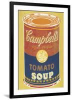 Colored Campbell's Soup Can, 1965 (yellow & blue)-Andy Warhol-Framed Giclee Print