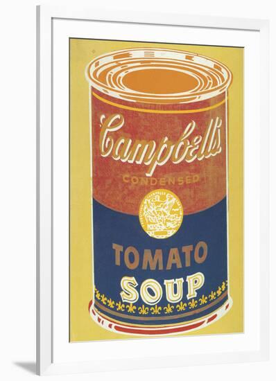 Colored Campbell's Soup Can, 1965 (yellow & blue)-Andy Warhol-Framed Giclee Print