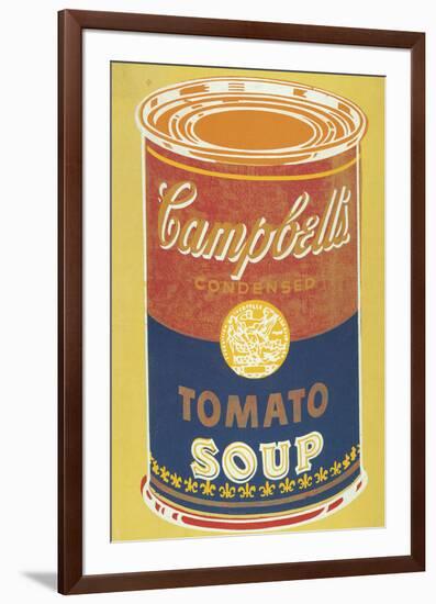 Colored Campbell's Soup Can, 1965 (yellow & blue)-Andy Warhol-Framed Giclee Print