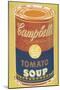 Colored Campbell's Soup Can, 1965 (yellow & blue)-Andy Warhol-Mounted Art Print