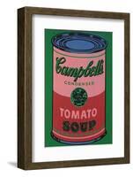 Colored Campbell's Soup Can, c.1965 (red & green)-Andy Warhol-Framed Art Print