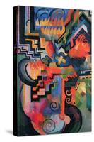 Colored Composition (Homage ? Sebastian Johann Bach)-Auguste Macke-Stretched Canvas