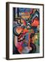 Colored Composition (Homage ? Sebastian Johann Bach)-Auguste Macke-Framed Art Print