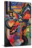 Colored Composition (Homage ? Sebastian Johann Bach)-Auguste Macke-Stretched Canvas