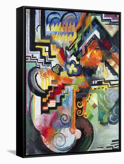 Colored Composition (Hommage À Bac), 1912-August Macke-Framed Stretched Canvas