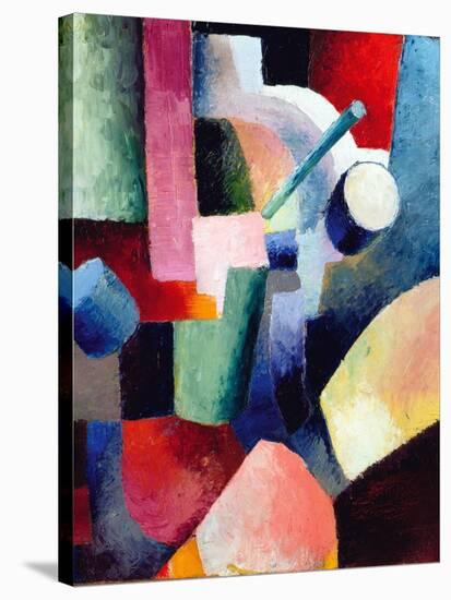 Colored Composition of Forms-Auguste Macke-Stretched Canvas