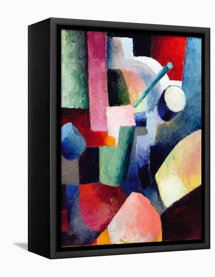 Colored Composition of Forms-Auguste Macke-Framed Stretched Canvas