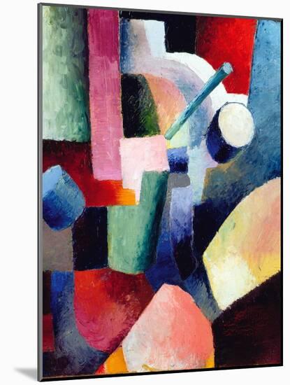 Colored Composition of Forms-Auguste Macke-Mounted Giclee Print