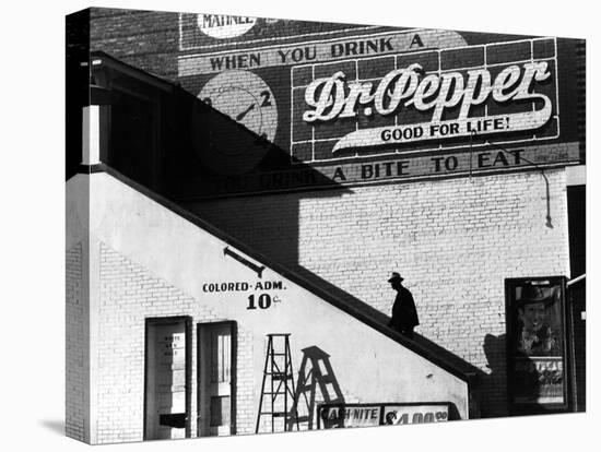 "Colored" Entrance of Movie House on Saturday Afternoon, Belzoni, Mississippi Delta-Marion Post Wolcott-Stretched Canvas