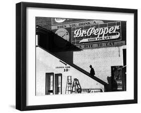 "Colored" Entrance of Movie House on Saturday Afternoon, Belzoni, Mississippi Delta-Marion Post Wolcott-Framed Photo