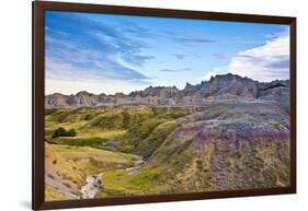 Colored Hills And Valleys, Badlands Loop Trail, Badlands National Park, South Dakota, Usa-Michel Hersen-Framed Photographic Print