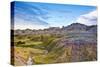 Colored Hills And Valleys, Badlands Loop Trail, Badlands National Park, South Dakota, Usa-Michel Hersen-Stretched Canvas