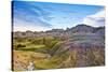 Colored Hills And Valleys, Badlands Loop Trail, Badlands National Park, South Dakota, Usa-Michel Hersen-Stretched Canvas