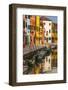 Colored House Facades Along a Canal, Burano Island, Venice, Veneto, Italy-Guy Thouvenin-Framed Photographic Print