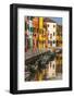 Colored House Facades Along a Canal, Burano Island, Venice, Veneto, Italy-Guy Thouvenin-Framed Photographic Print