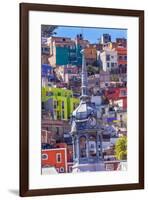 Colored Houses, Market Mercado Hidalgo Guanajuato, Mexico-William Perry-Framed Premium Photographic Print