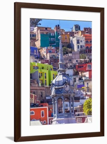 Colored Houses, Market Mercado Hidalgo Guanajuato, Mexico-William Perry-Framed Premium Photographic Print