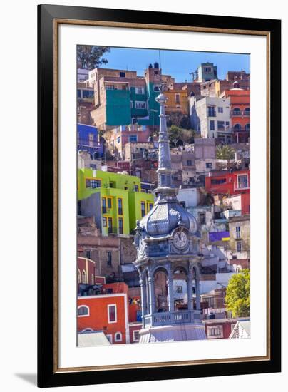 Colored Houses, Market Mercado Hidalgo Guanajuato, Mexico-William Perry-Framed Premium Photographic Print