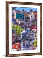 Colored Houses, Market Mercado Hidalgo Guanajuato, Mexico-William Perry-Framed Premium Photographic Print