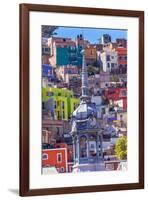 Colored Houses, Market Mercado Hidalgo Guanajuato, Mexico-William Perry-Framed Premium Photographic Print