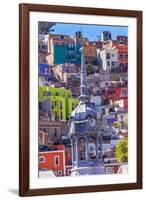 Colored Houses, Market Mercado Hidalgo Guanajuato, Mexico-William Perry-Framed Photographic Print