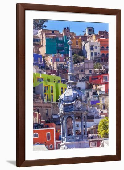 Colored Houses, Market Mercado Hidalgo Guanajuato, Mexico-William Perry-Framed Photographic Print