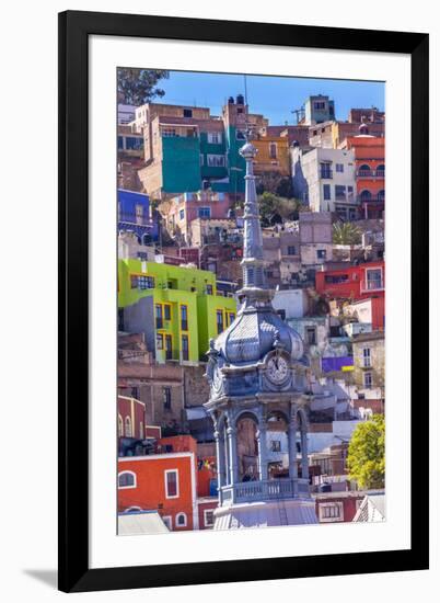 Colored Houses, Market Mercado Hidalgo Guanajuato, Mexico-William Perry-Framed Photographic Print