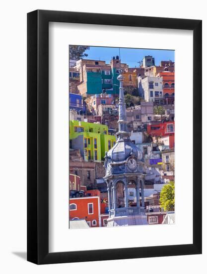 Colored Houses, Market Mercado Hidalgo Guanajuato, Mexico-William Perry-Framed Photographic Print