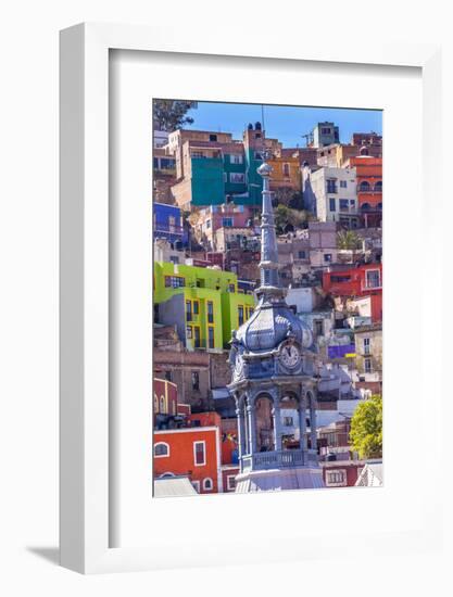 Colored Houses, Market Mercado Hidalgo Guanajuato, Mexico-William Perry-Framed Photographic Print