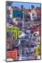 Colored Houses, Market Mercado Hidalgo Guanajuato, Mexico-William Perry-Mounted Photographic Print